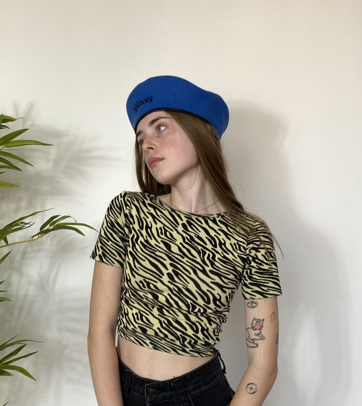 Stussy VINTAGE STUSSY NAVI BERET HAT 1990s Size ONE SIZE - 2 Thumbnail