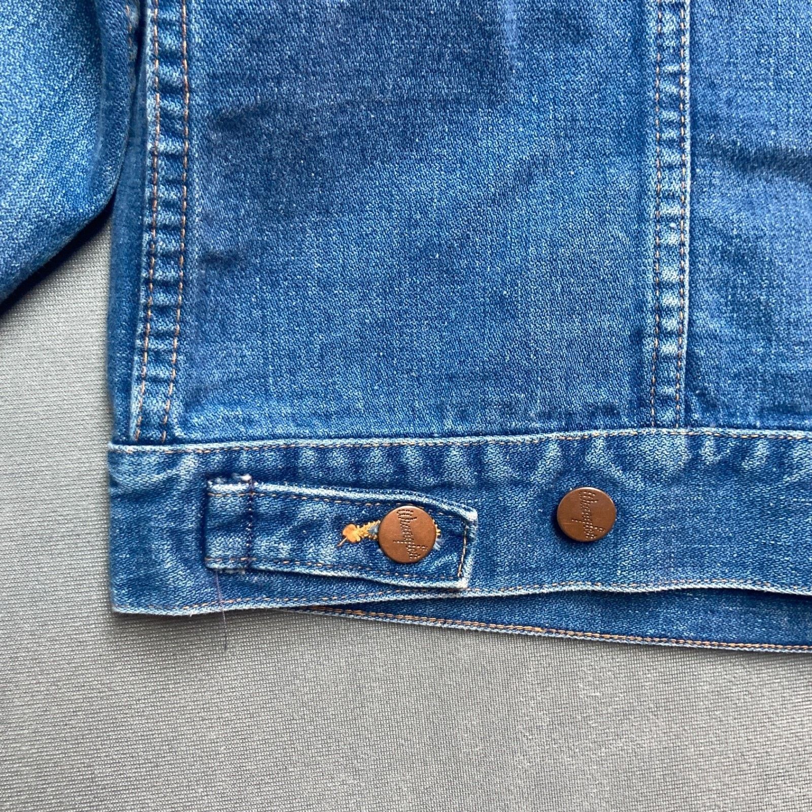 Wrangler Wrangler Trucker Jacket Blue Denim Made in USA 70s Size 44 Size US L / EU 52-54 / 3 - 14 Thumbnail