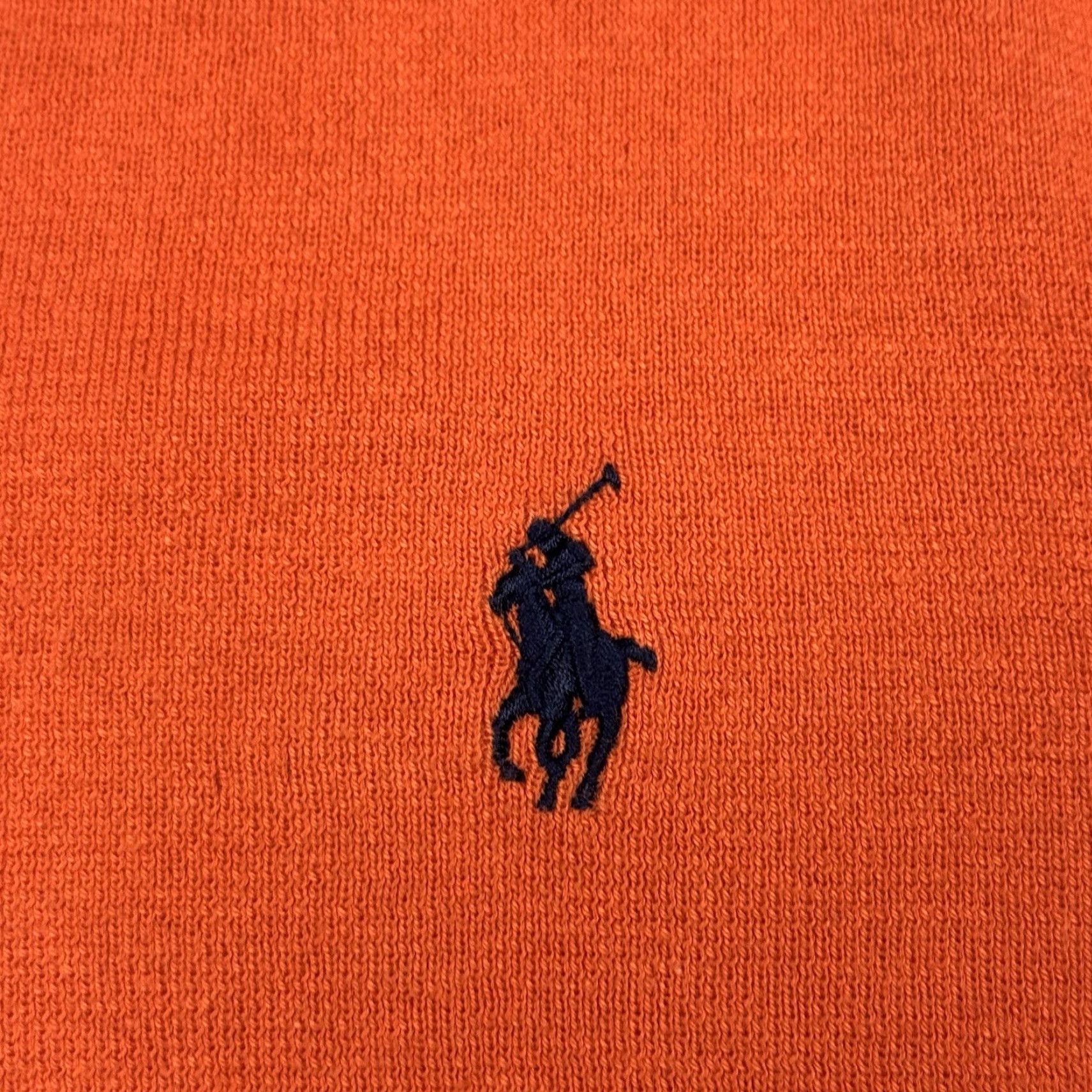 Ralph Lauren VINTAGE Ralph Lauren Men’s Polo V-Neck Sweater 100% Cotton Pullover Fall Winter Preppy Medium Orange Size US M / EU 48-50 / 2 - 3 Thumbnail