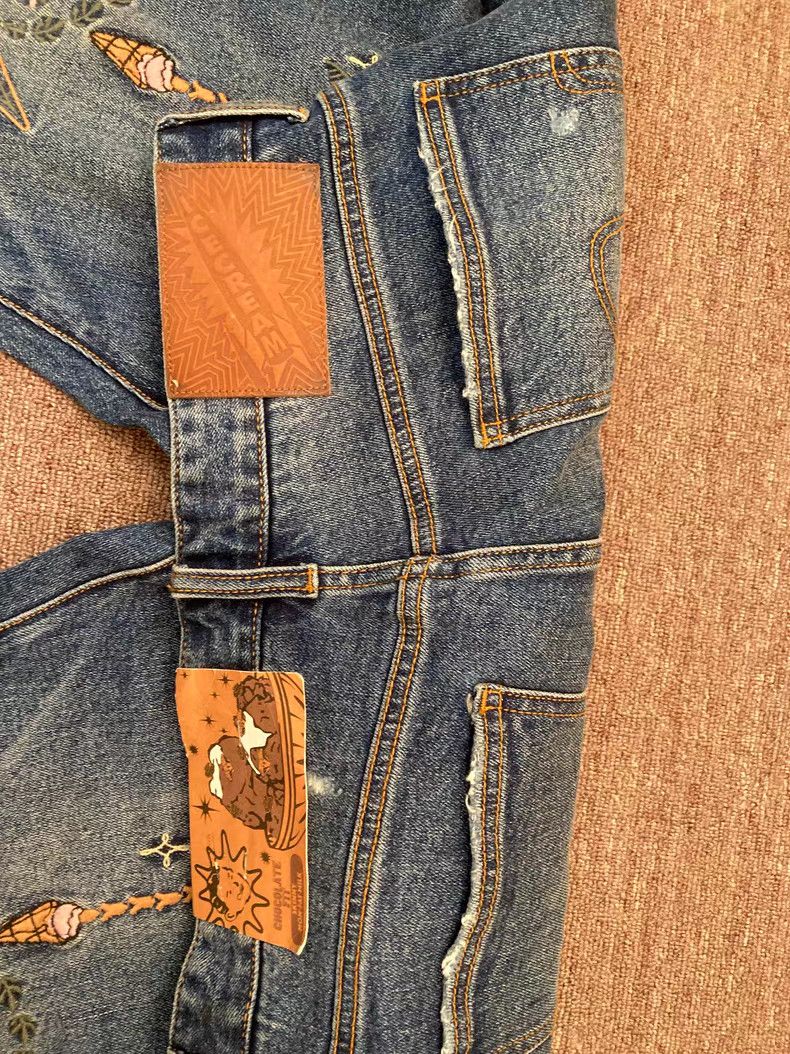 Billionaire Boys Club BBC ICE CREAM Embroidered Jeans Size US 34 / EU 50 - 3 Thumbnail