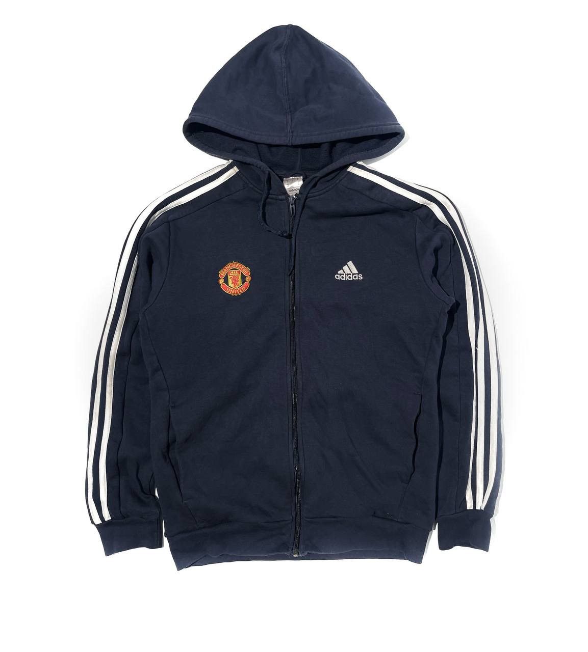 Adidas Adidas Manchester United Striped Zip Hoodie Size US M / EU 48-50 / 2 - 1 Thumbnail