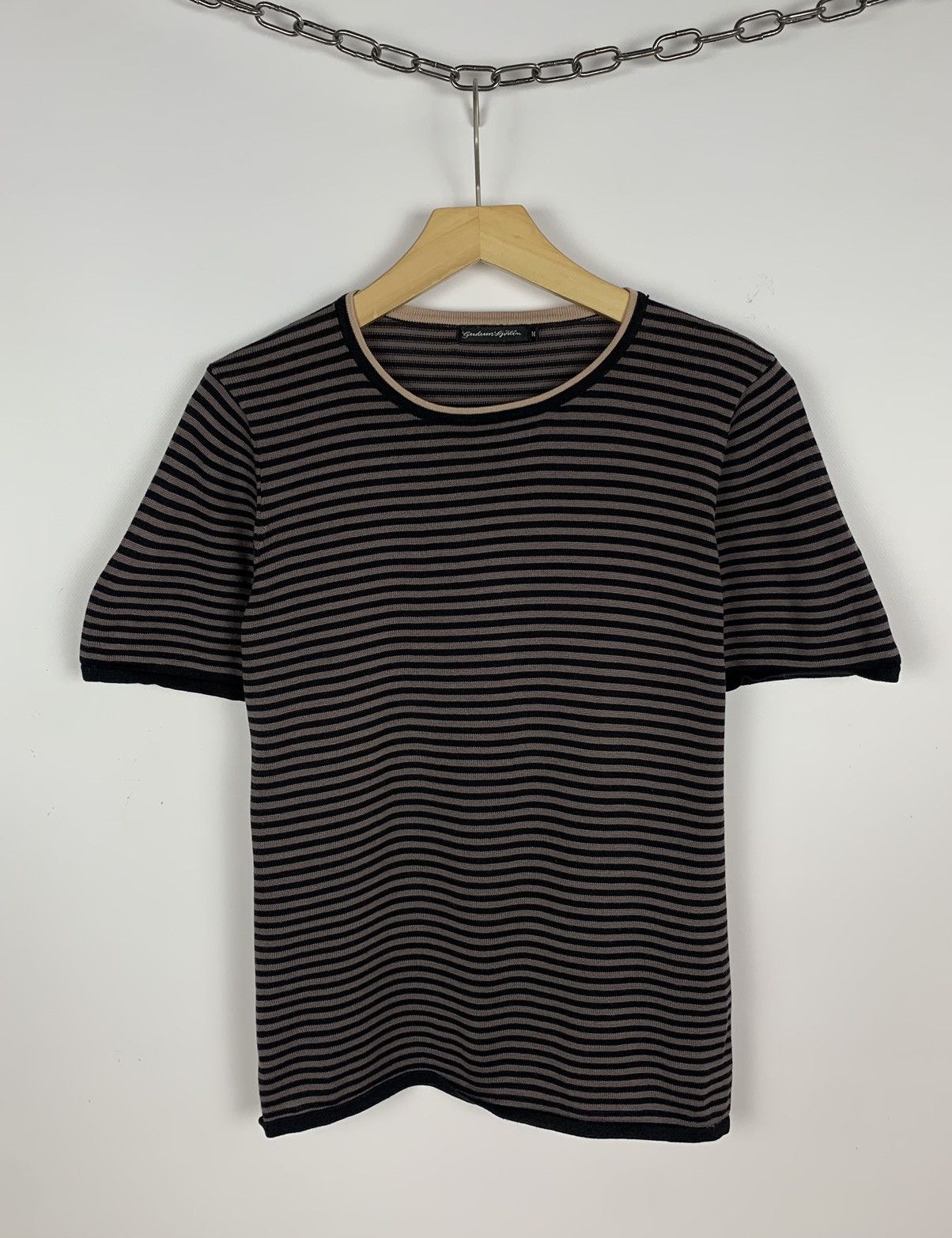 Gudrun Sjoden Vintage Gudrun Sjoden Striped Cotton Brown T-Shirt Size M Size M / US 6-8 / IT 42-44 - 1 Thumbnail