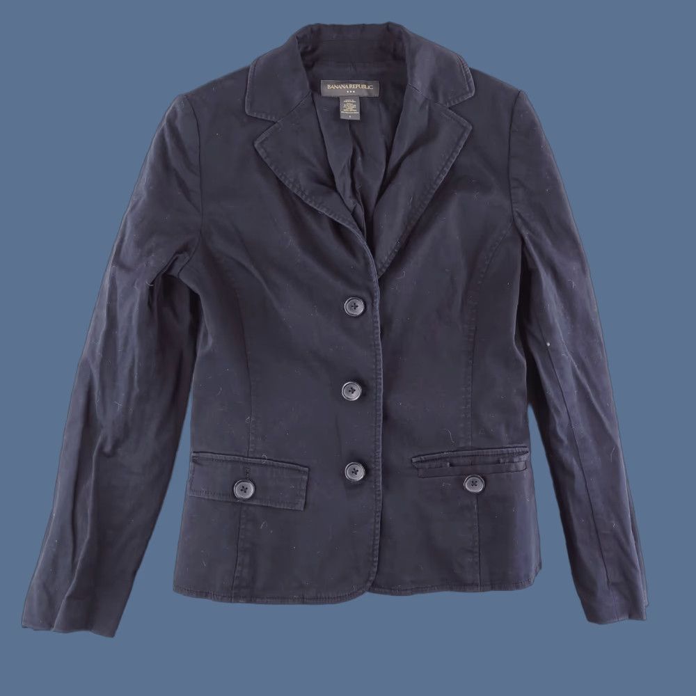 Banana Republic Banana Republic Jacket Womens Small Black Pea Coat Military Size S / US 4 / IT 40 - 1 Thumbnail