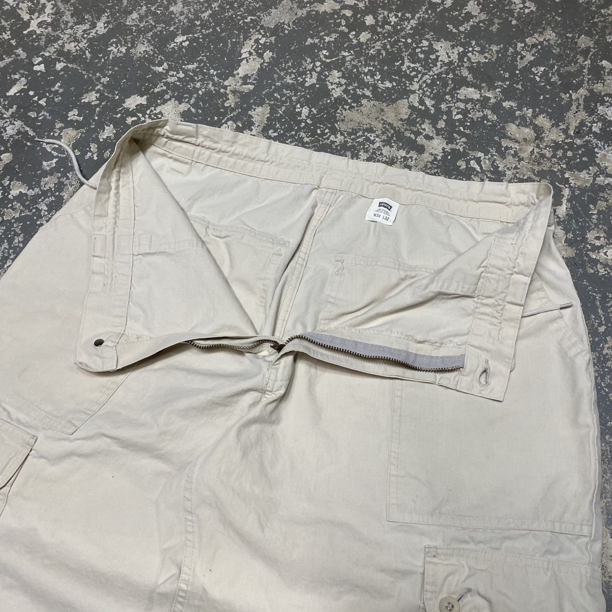 JNCO × Levi's × Vintage Vintage Levi’s SilverTab Cargo Tan Baggy Parachute Pants 90s Size US 35 - 9 Thumbnail
