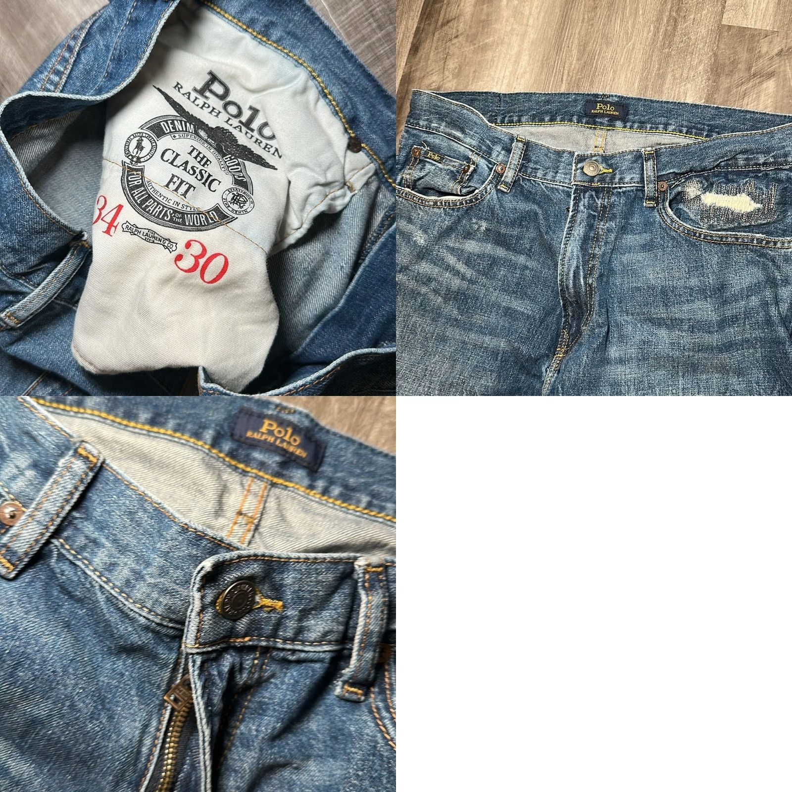 Polo Ralph Lauren Polo Ralph Lauren The Class Fit Patched Jeans - 34x30 Blue Mens 34 Regular Straight Jeans Size US S / EU 44-46 / 1 - 8 Thumbnail