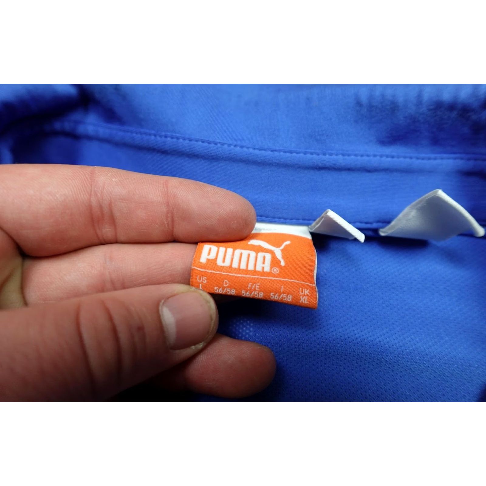 Puma Puma Polo Mens XL Blue Pink Stripe PGA Golf Performance Lightweight Soft Stretch Shirt Size US XL / EU 56 / 4 - 3 Thumbnail