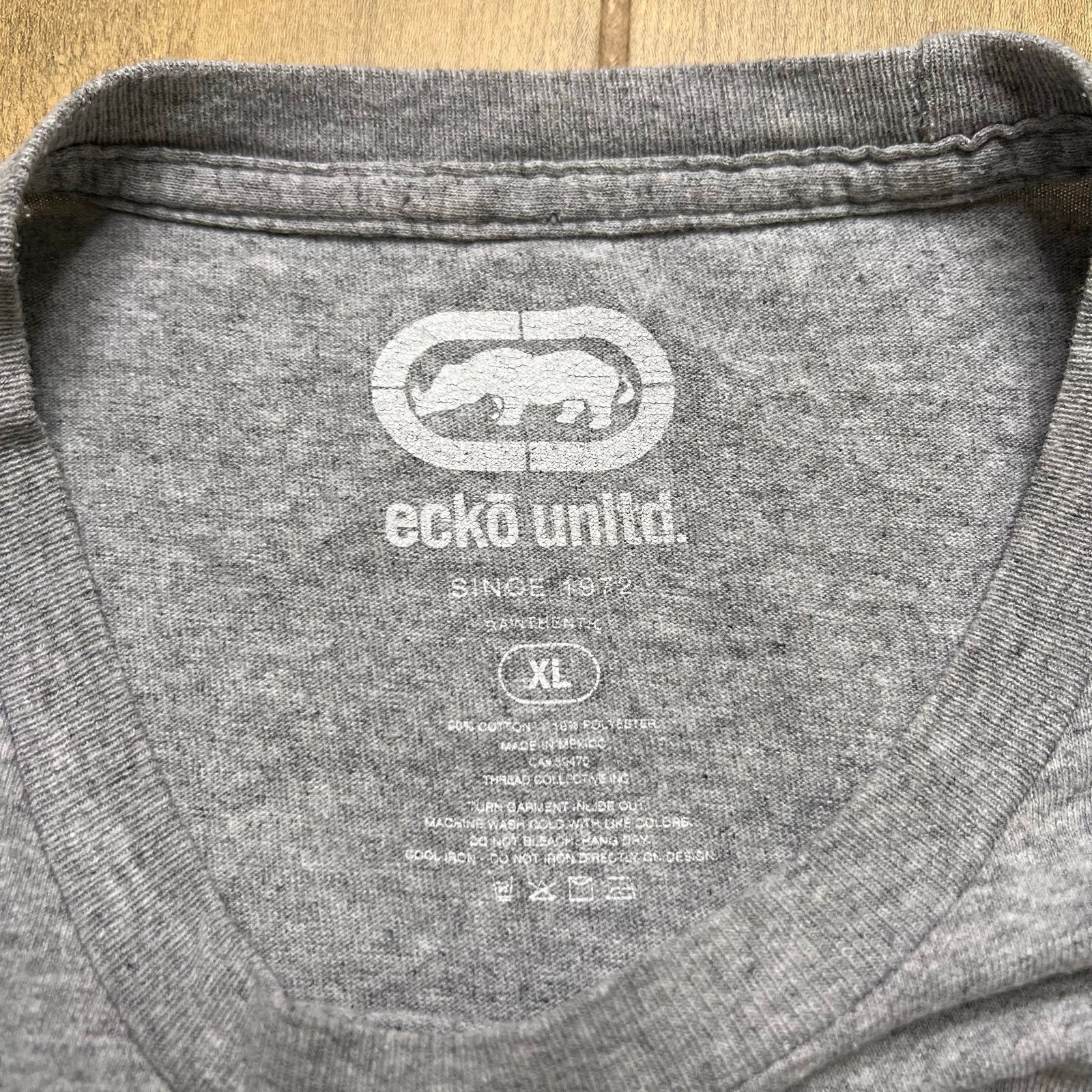 Ecko Unltd. Vintage Ecko Unlimited Gray Short Sleeve T Shirt Sz XL Y2K Size US XL / EU 56 / 4 - 4 Thumbnail