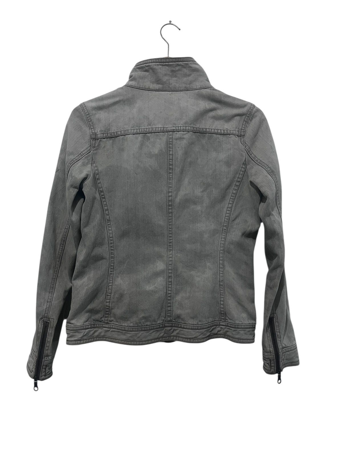 Comme Ca Ism COMME CA ISM Washed Grey Denim Rider Jacket Moto Size US M / EU 48-50 / 2 - 3 Thumbnail