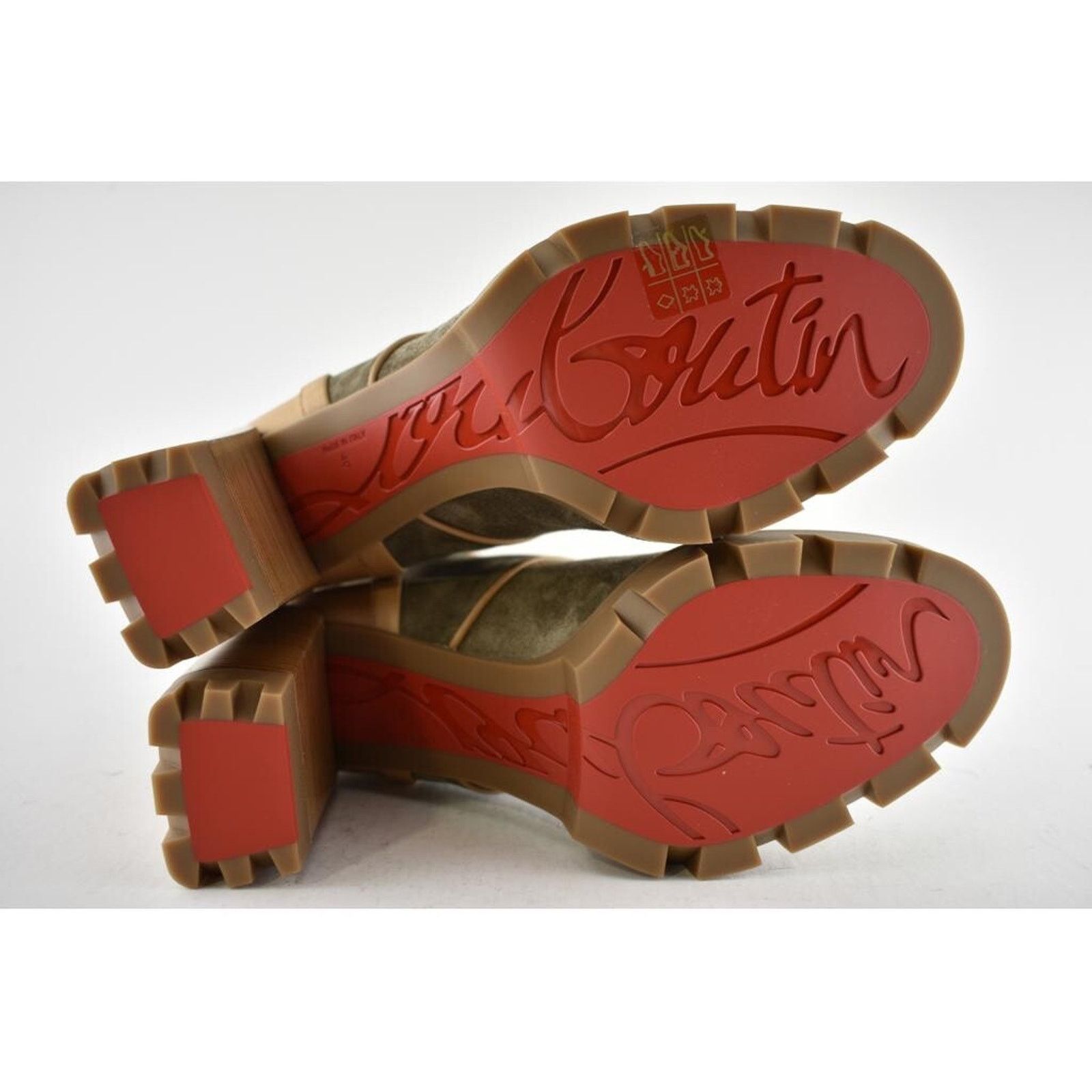 Christian Louboutin Christian Louboutin Macademia 100 Grey Suede Lace Up Size US 10 / IT 40 - 11 Thumbnail