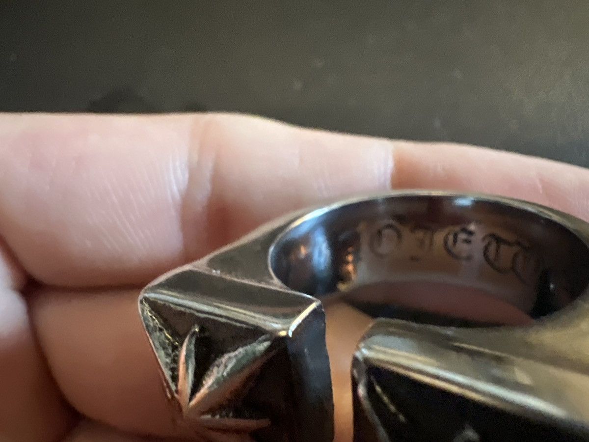 Vintage Size 9 - Custom Gothic Medieval Chrome Style Custom Ring Size ONE SIZE - 7 Thumbnail