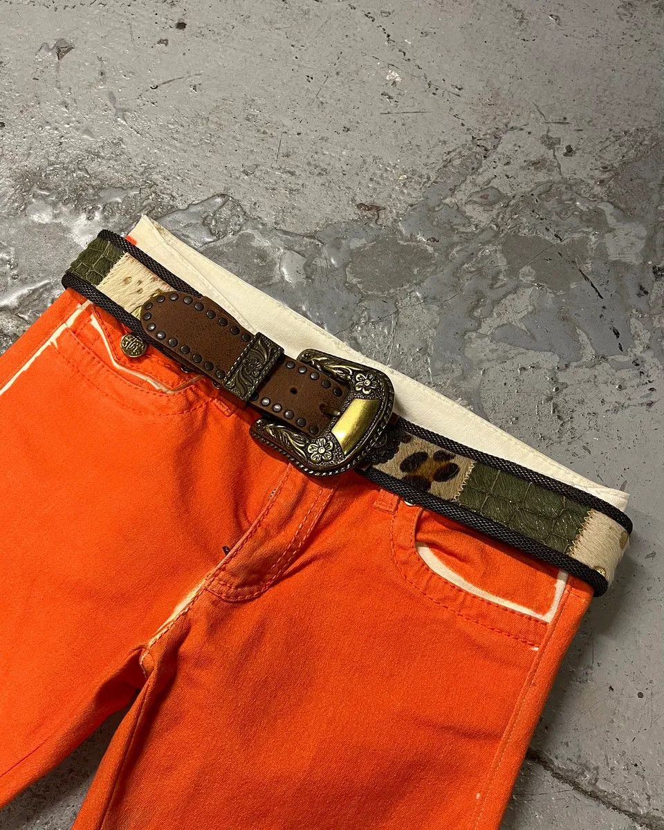 Vintage 2000s Nanni Hyrbid Animal Leather Metal Belt Size ONE SIZE - 1 Thumbnail