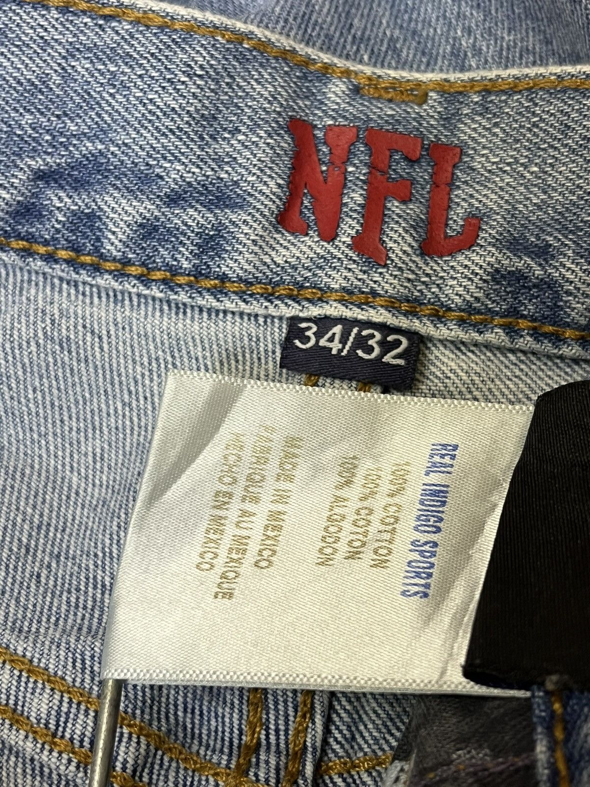 NFL GRAIL🔥NFL NEW YORK GIANTS TEAM TAILGATER RELAXED JEANS Size US 35 - 20 Thumbnail