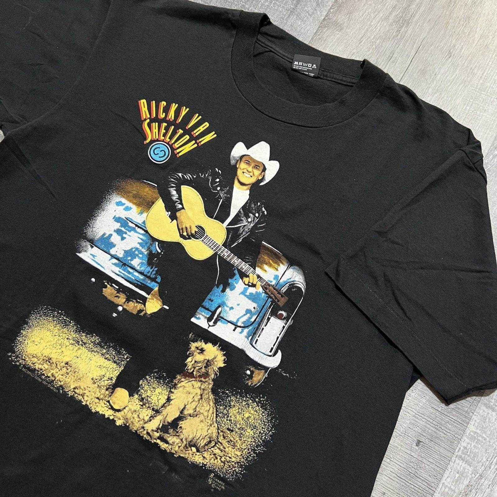 Vintage VTG Ricky Van Shelton 1992 Tour Black Music Band T Shirt XL Size US XL / EU 56 / 4 - 3 Thumbnail