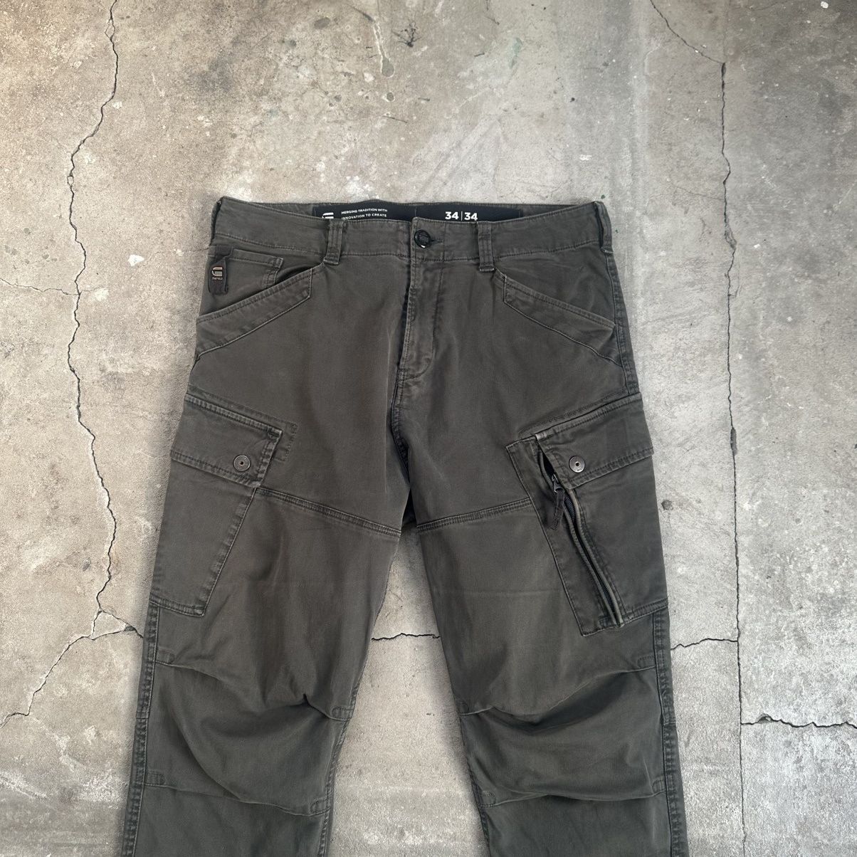 G-Star Vintage G-Star Raw Cargo 3D Straight Tapered Pants Size US 34 / EU 50 - 4 Thumbnail