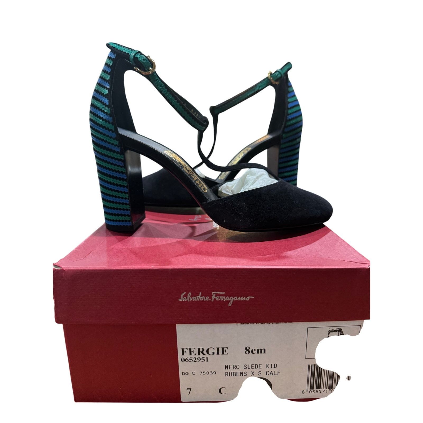 Salvatore Ferragamo Salvatore Ferragamo “Fergie” Black Suede Pumps sz. 7us Size US 7 / IT 37 - 4 Thumbnail