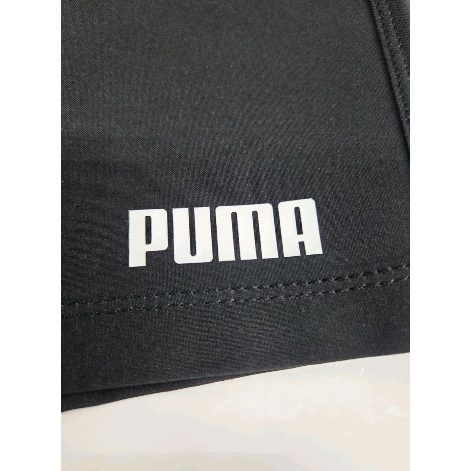 Puma PUMA Mens Black/White Stripe Board Shorts Drawstring Back Pocket Zip 36 #8605 Size US 36 / EU 52 - 7 Thumbnail