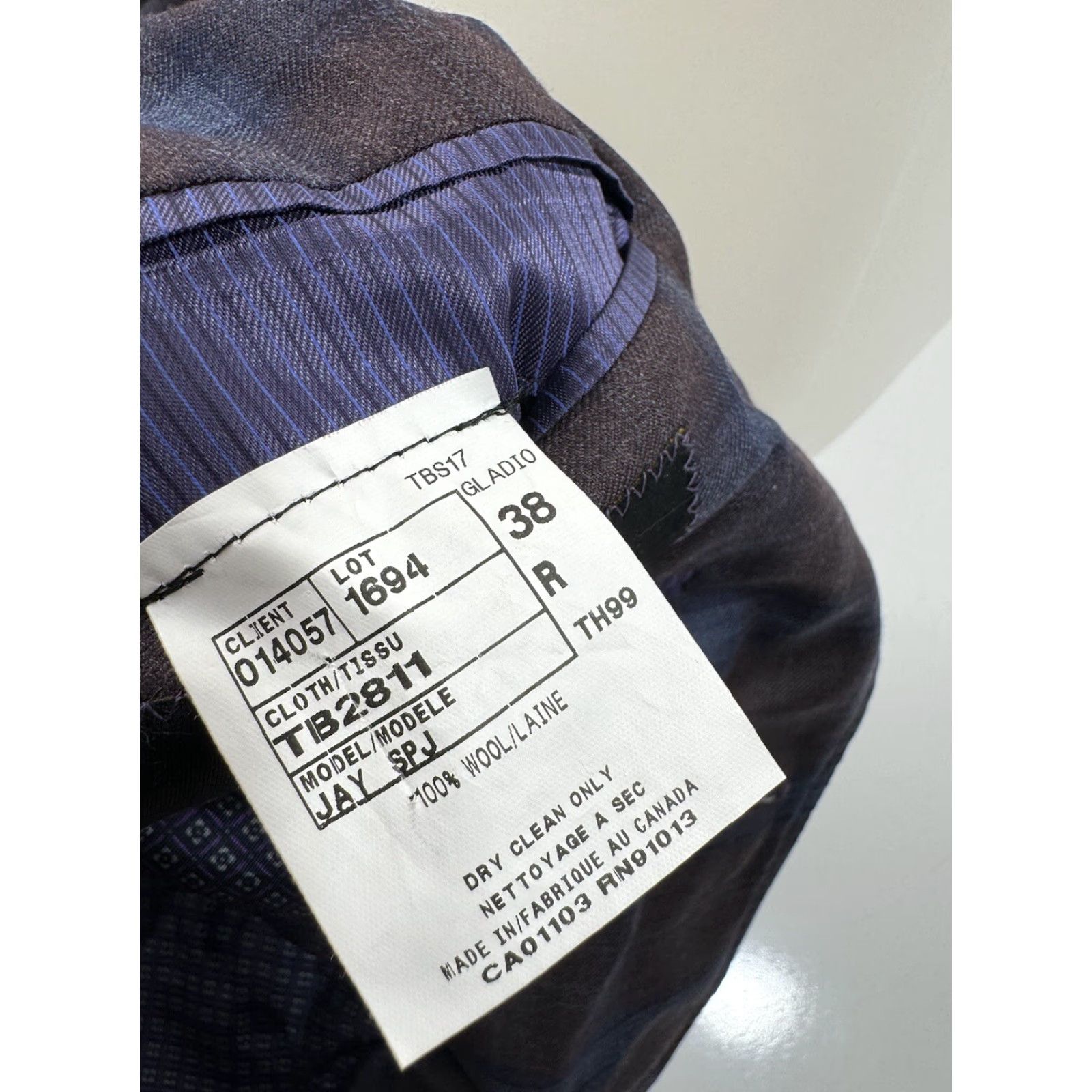 Ted Baker TED BAKER London Endurance - Plaid WOOL Blazer Jacket Mens 38R Blue / Very Slightly Reddish Brown EXC Size 38R - 8 Thumbnail