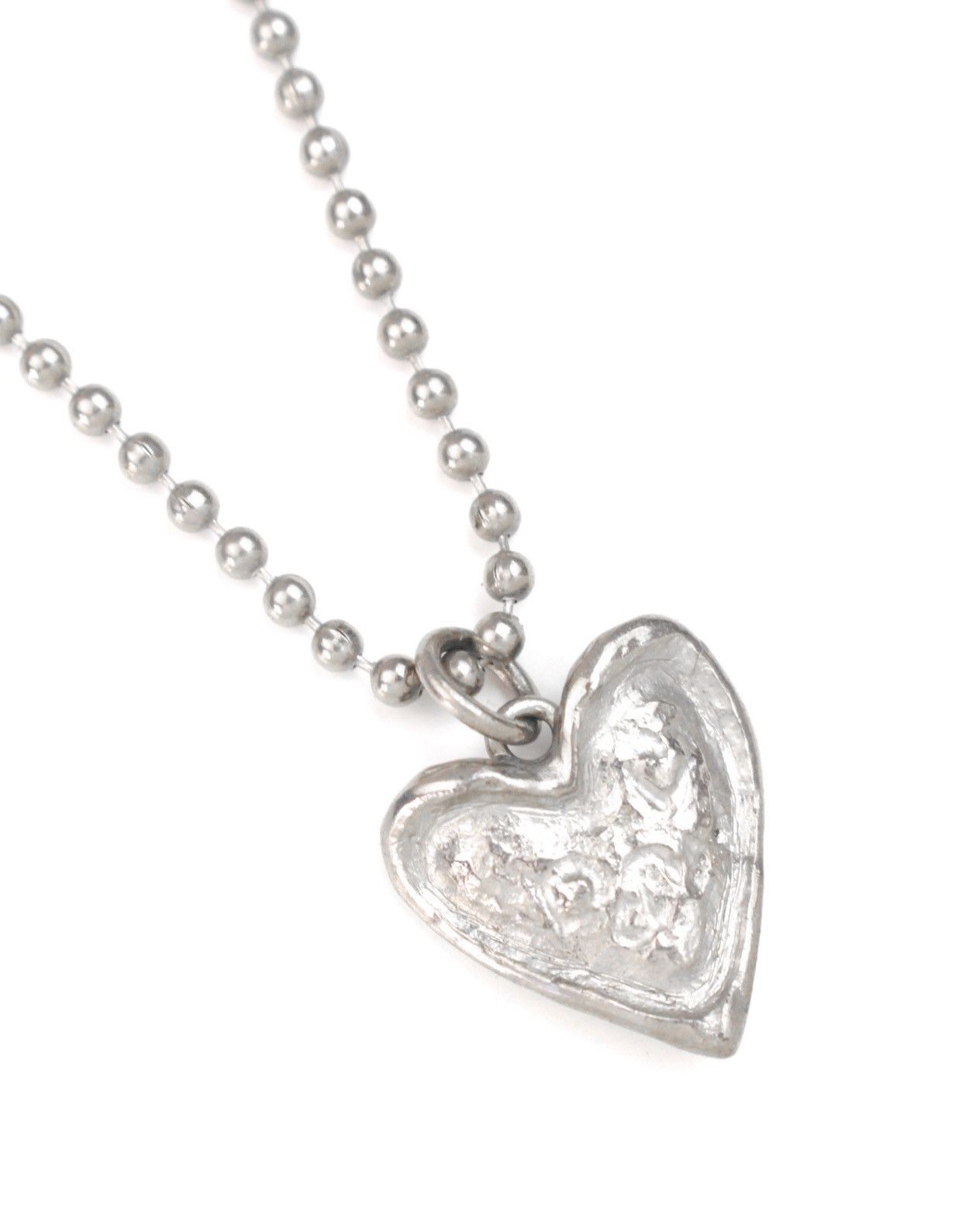 Vintage 2000S JAPANESE MADE LIQUID METAL HEART NECKLACE Size ONE SIZE - 2 Thumbnail