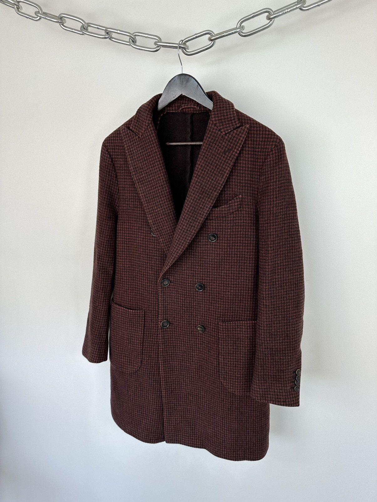 Lardini Vintage 90s Lardini Loro Piana Ing Double Breasted Wool Coat Size US M / EU 48-50 / 2 - 4 Thumbnail