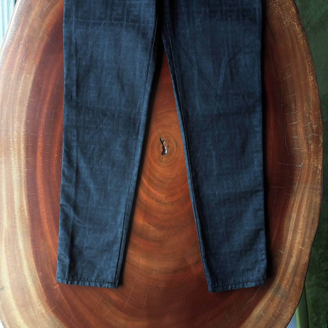 Fendi Vintage Fendi Zucca Dark Grey Monogram Jeans Pants Size US 27 - 4 Thumbnail