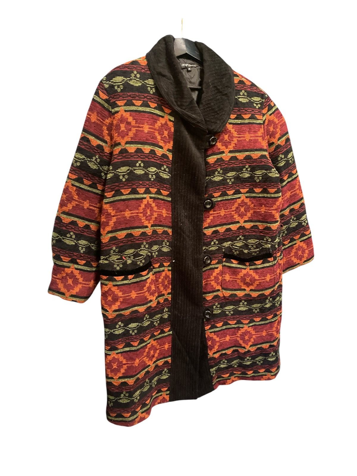 Vintage VINTAGE NAVAJO MOTIVE LONG COAT Size M / US 6-8 / IT 42-44 - 3 Thumbnail