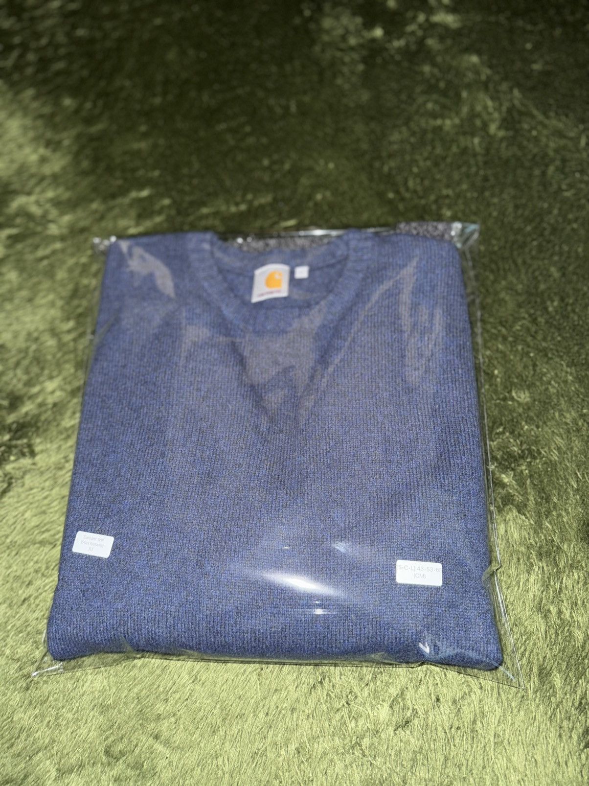 Carhartt Wip [L] Carhartt WIP Two-Tone WELCH Sweater Knit Navy / Grey Size US L / EU 52-54 / 3 - 10 Thumbnail