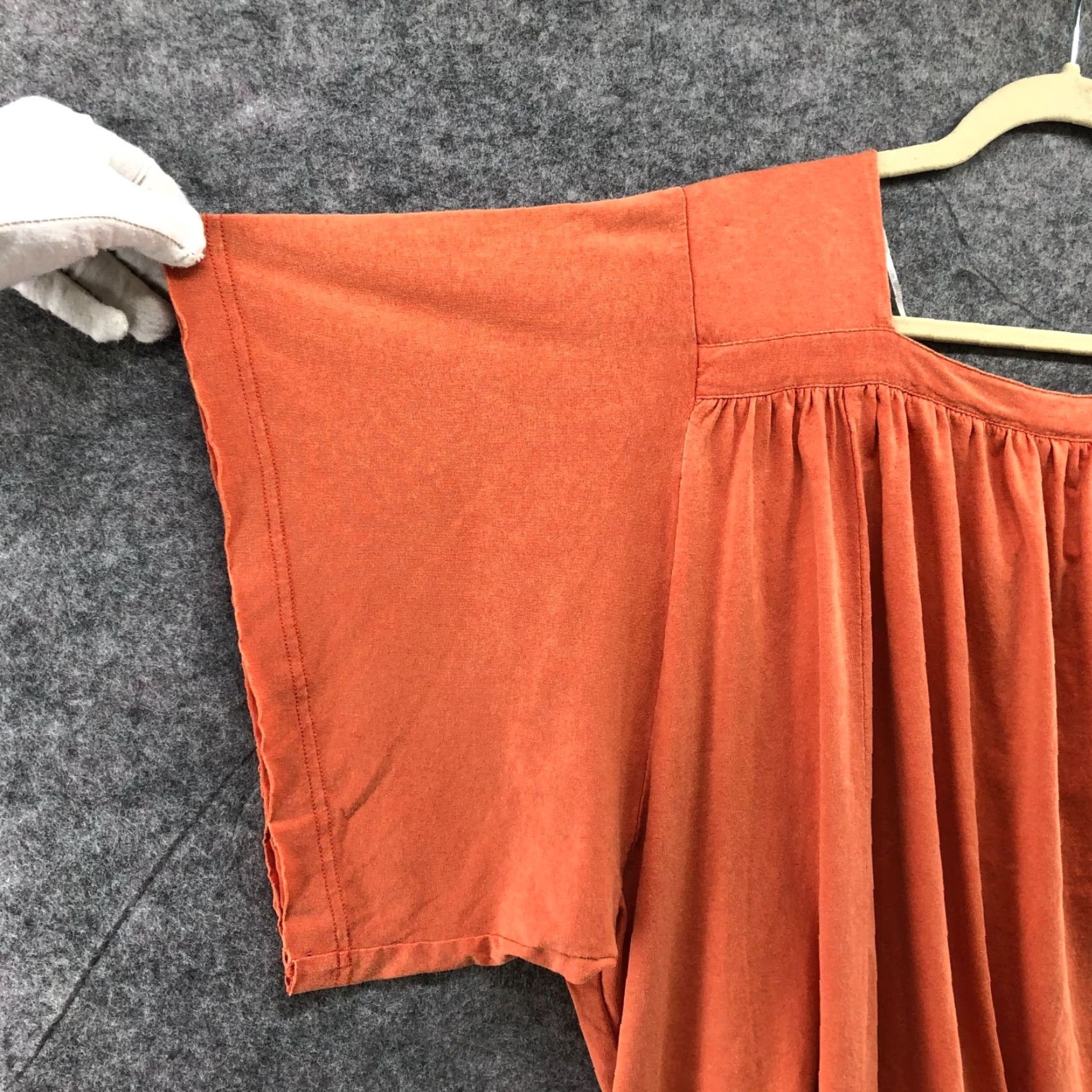 Vintage VINTAGE Oddy Boho Cotton Blouse Womens 1X Short Sleeve Square Neck Tie Back Plus Size Bohemian Size XL / US 12-14 / IT 48-50 - 5 Thumbnail