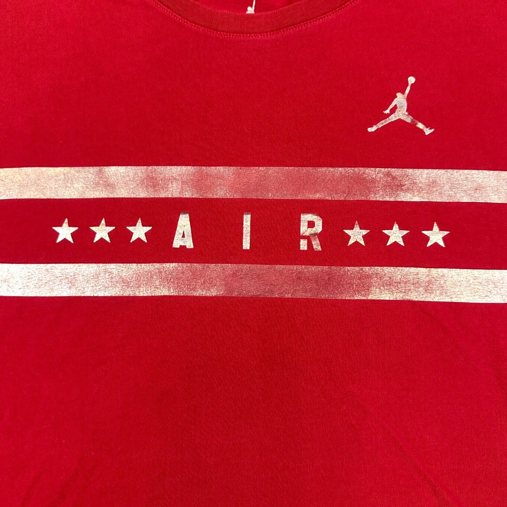 Jordan Brand Air Jordan T-Shirt Mens L Red Sliver Decals Basketball NBA 1985 Size US L / EU 52-54 / 3 - 4 Thumbnail