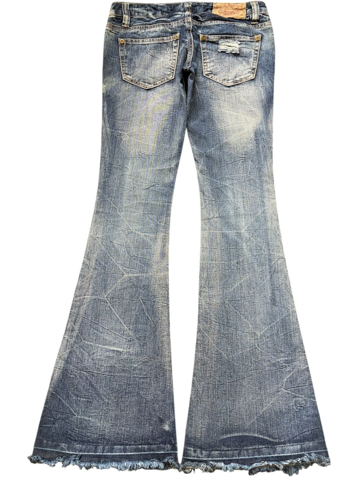 Hysteric Glamour Vintage Japanese Brand Distress Low Rise Flare Jeans Size 30" / US 8 / IT 44 - 2 Thumbnail