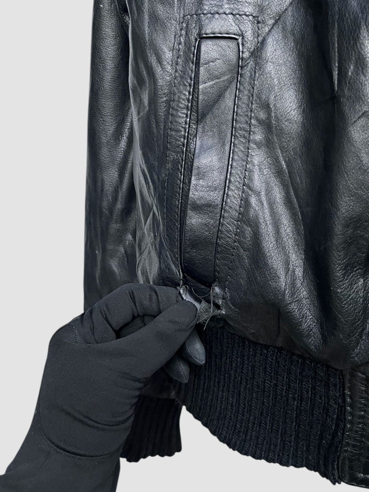 Dacute Dacute Ribbed Crop Leather Jacket Made in Italy Size US M / EU 48-50 / 2 - 9 Thumbnail