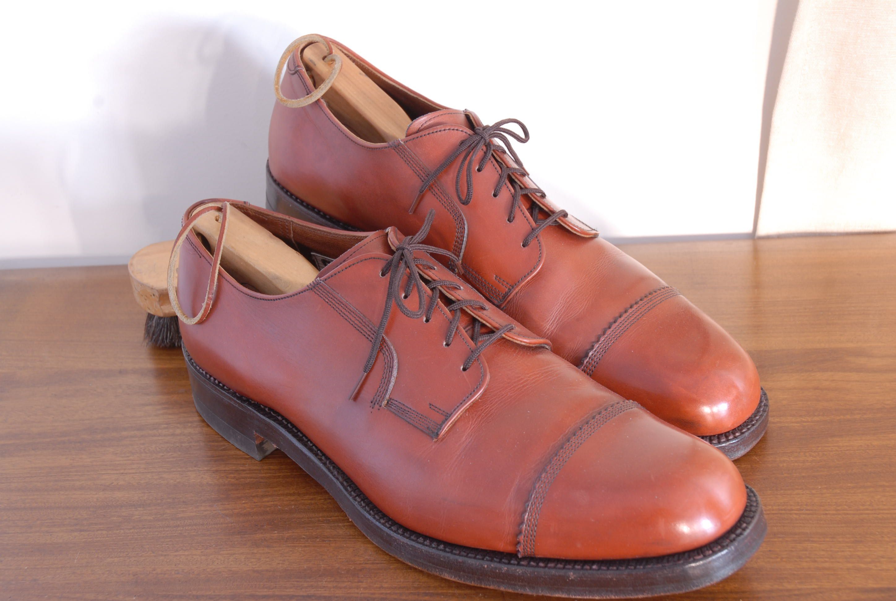 Vintage Hartt Director's Quality chestnut captoe 12E wide Size US 12 / EU 45 - 1 Thumbnail