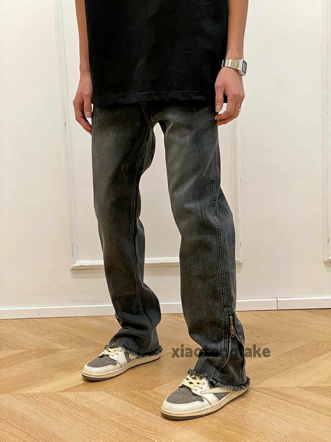 Jean × Vintage washed faded cleanfit zipper yuppie hiphop utility jeans Size US 36 / EU 52 - 1 Thumbnail