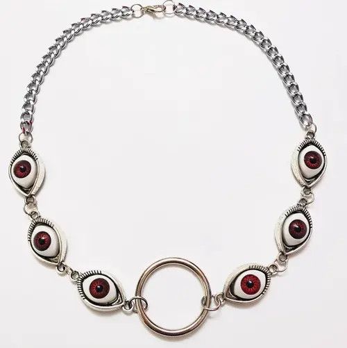 Other Evil Monsters 3rd Eye Red eyeballs Eye​​ Choker Size ONE SIZE - 2 Thumbnail