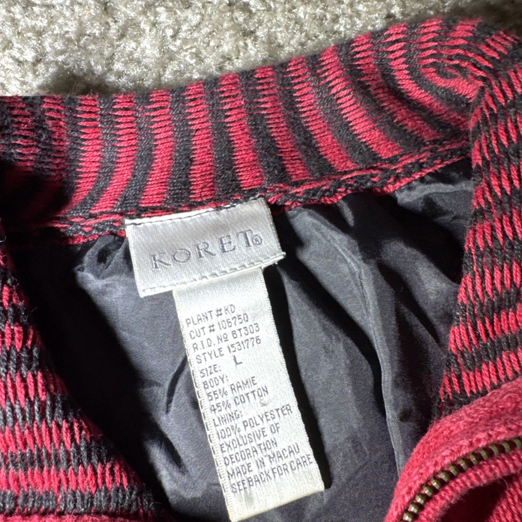 Vintage VINTAGE Koret Cardigan Knit Sweater Full Zip L Red Large Women Size L / US 10 / IT 46 - 4 Thumbnail