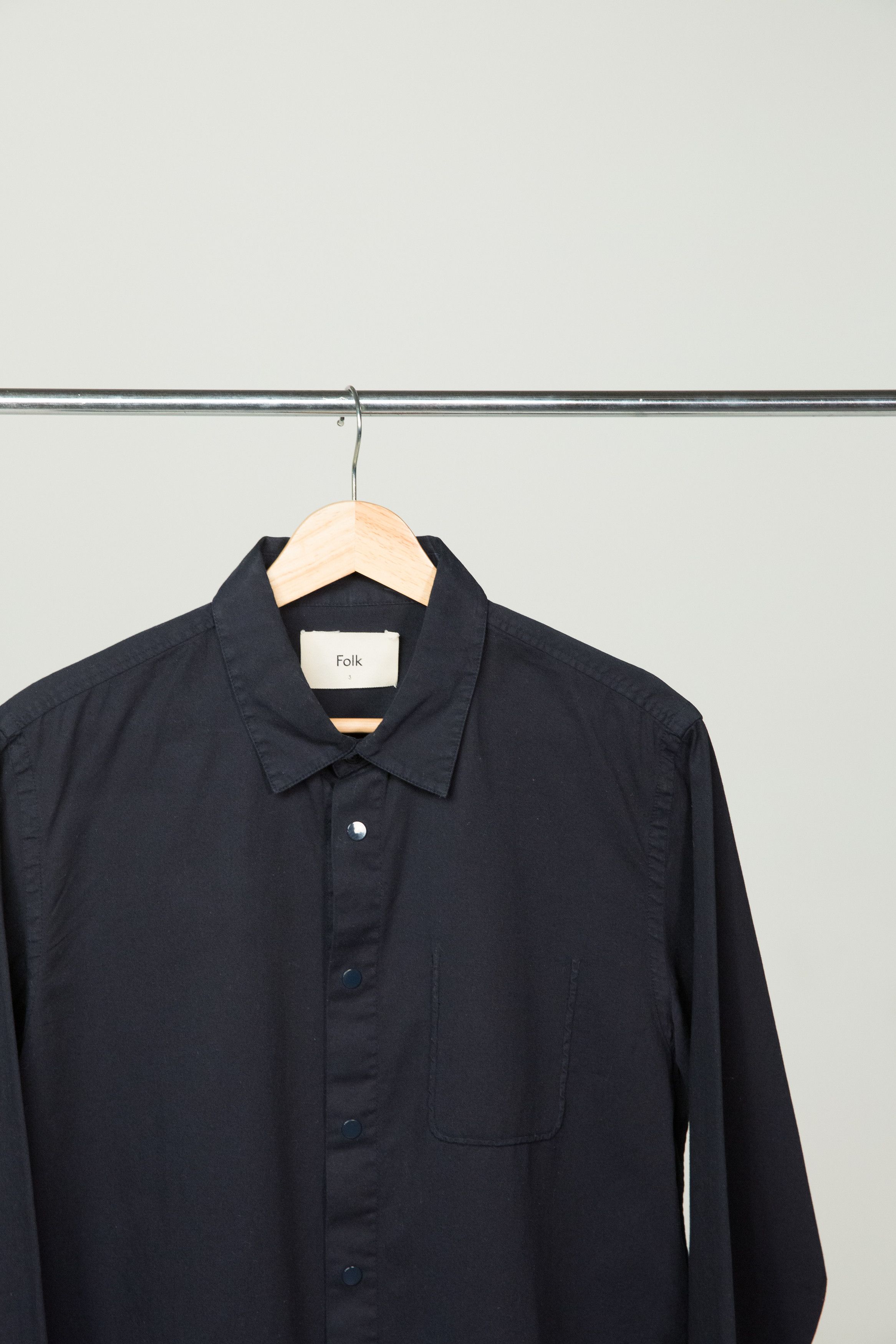 Folk Folk Pop Stud Shirt in Navy Size US M / EU 48-50 / 2 - 3 Thumbnail
