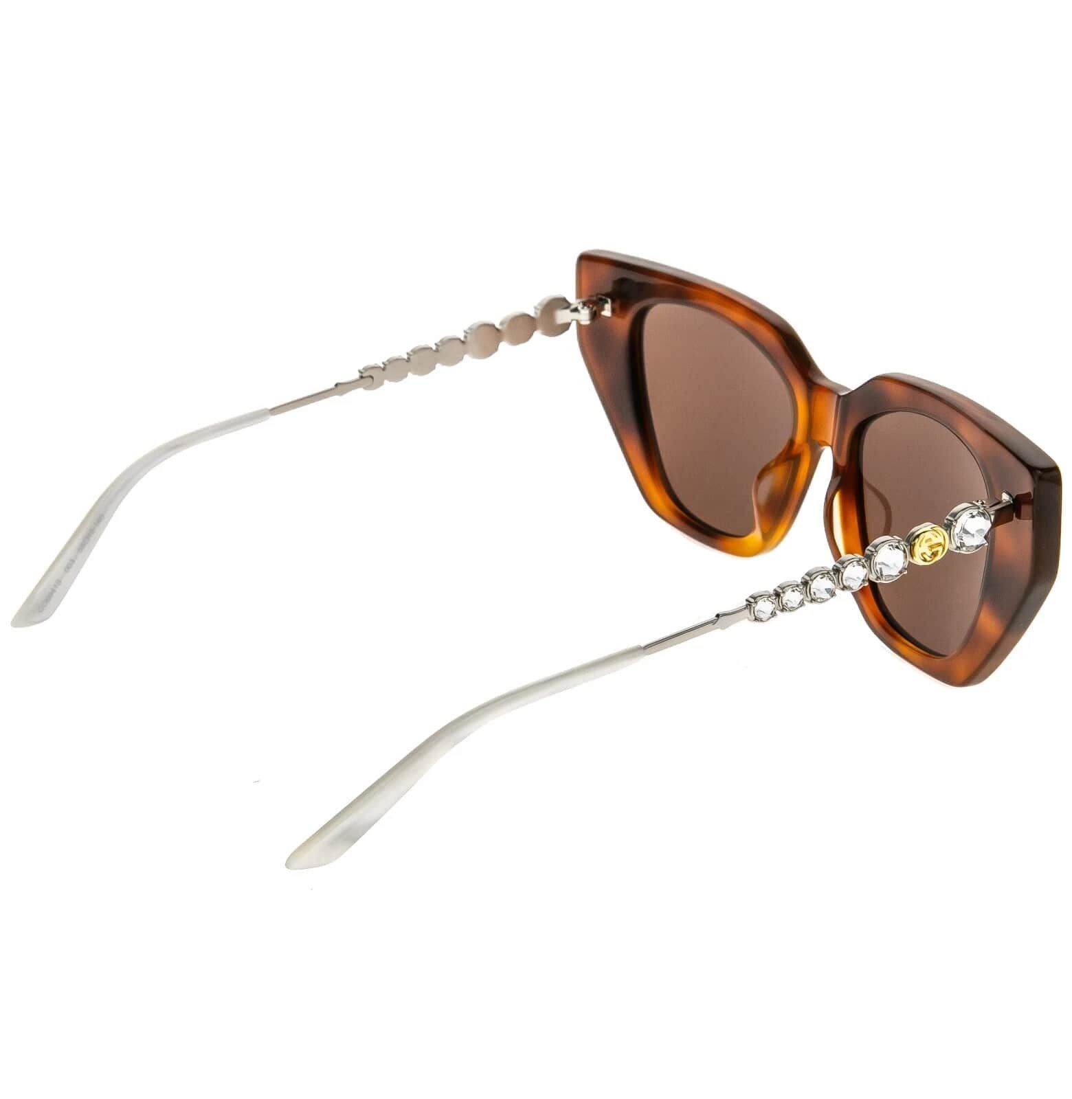 Gucci GUCCI GG0641S STAR 0641 Silver Brown Stud Sunglasses 003 Size ONE SIZE - 9 Thumbnail