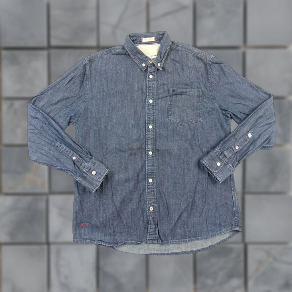 Pepe Jeans VINTAGE Pepe Jeans Men's Denim Shirt Adult XL Long Sleeve Blue Button Up Collared 90s Office Casual Size US XL / EU 56 / 4 - 1 Thumbnail