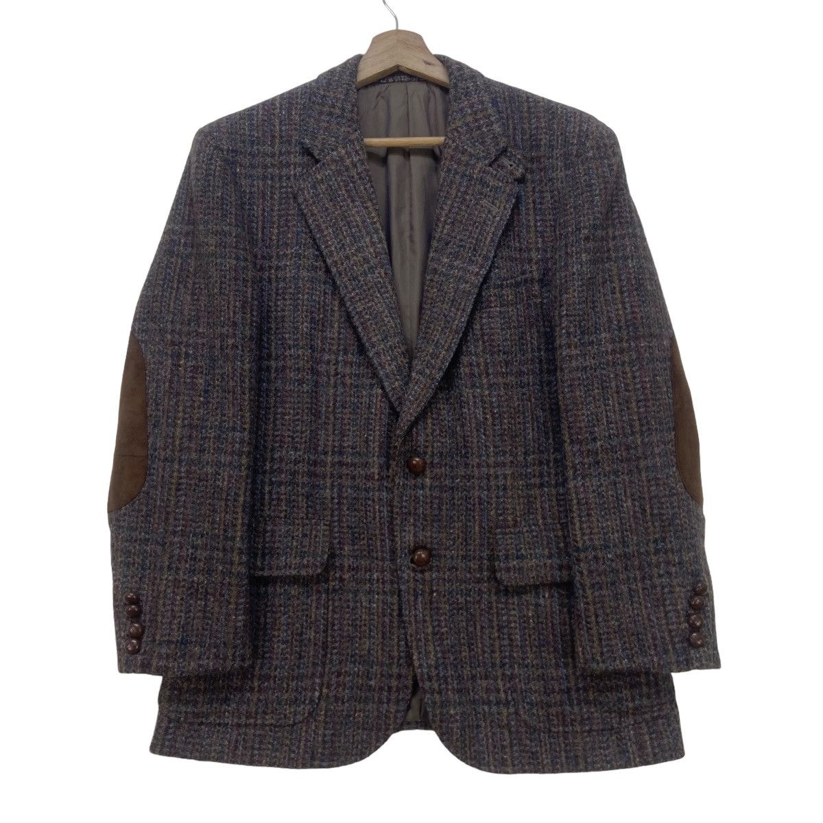 Harris Tweed Vintage Hariss Tweed X Cavarly Patchwork Wool Coat Size US S / EU 44-46 / 1 - 3 Thumbnail