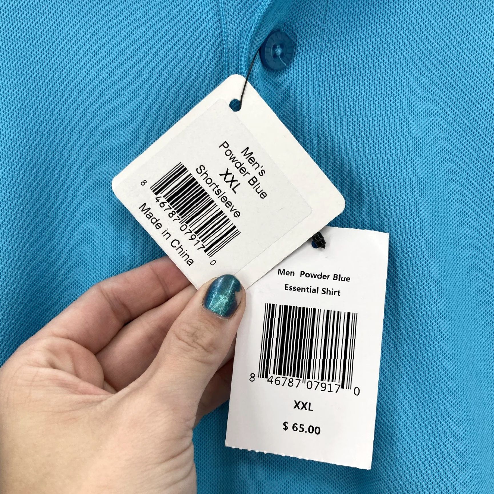 Vintage Loudmouth Polo Shirt Mens 2XL Powder Blue Essential Short Sleeve Golf Athletic Regular Sleeve Polo Mens Boys Womens Size US XXL / EU 58 / 5 - 5 Thumbnail