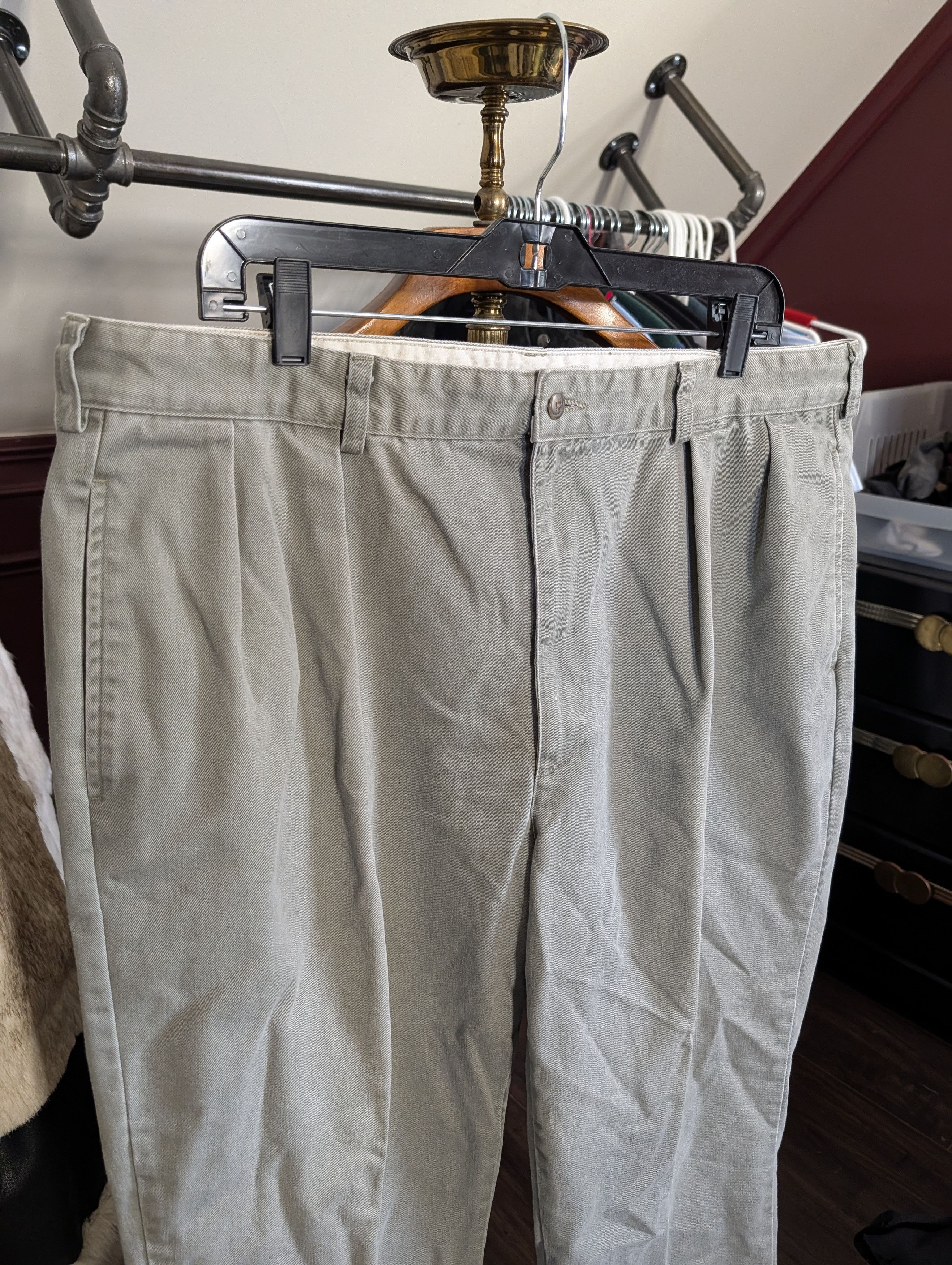 Polo Ralph Lauren Vintage MiUSA light gray/olive Polo Chino cotton pants Size US 38 / EU 54 - 2 Thumbnail