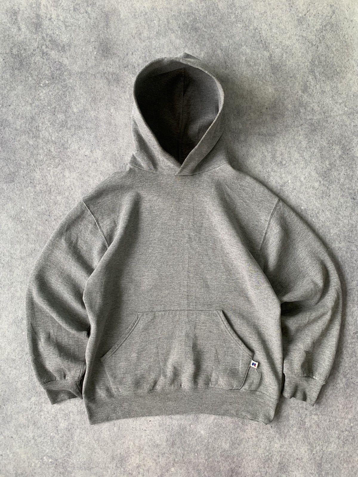 Russell Athletic 1990s Russell Athletic Blank Hoodie Heather Grey | Grailed