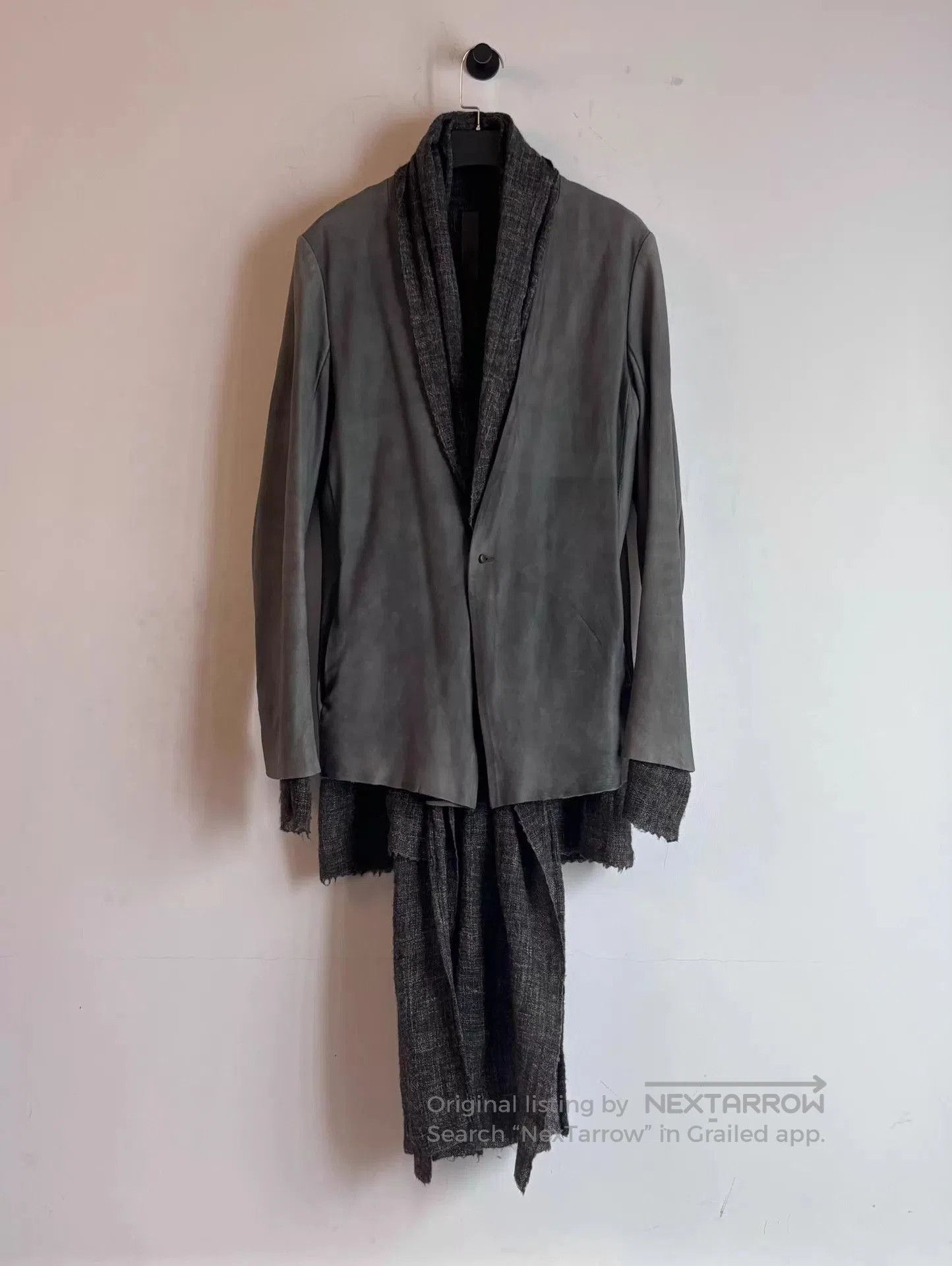 Isaac Sellam Experience Gray Light Jacket with Textured Collar XS. Size US XS / EU 42 / 0 - 5 Thumbnail