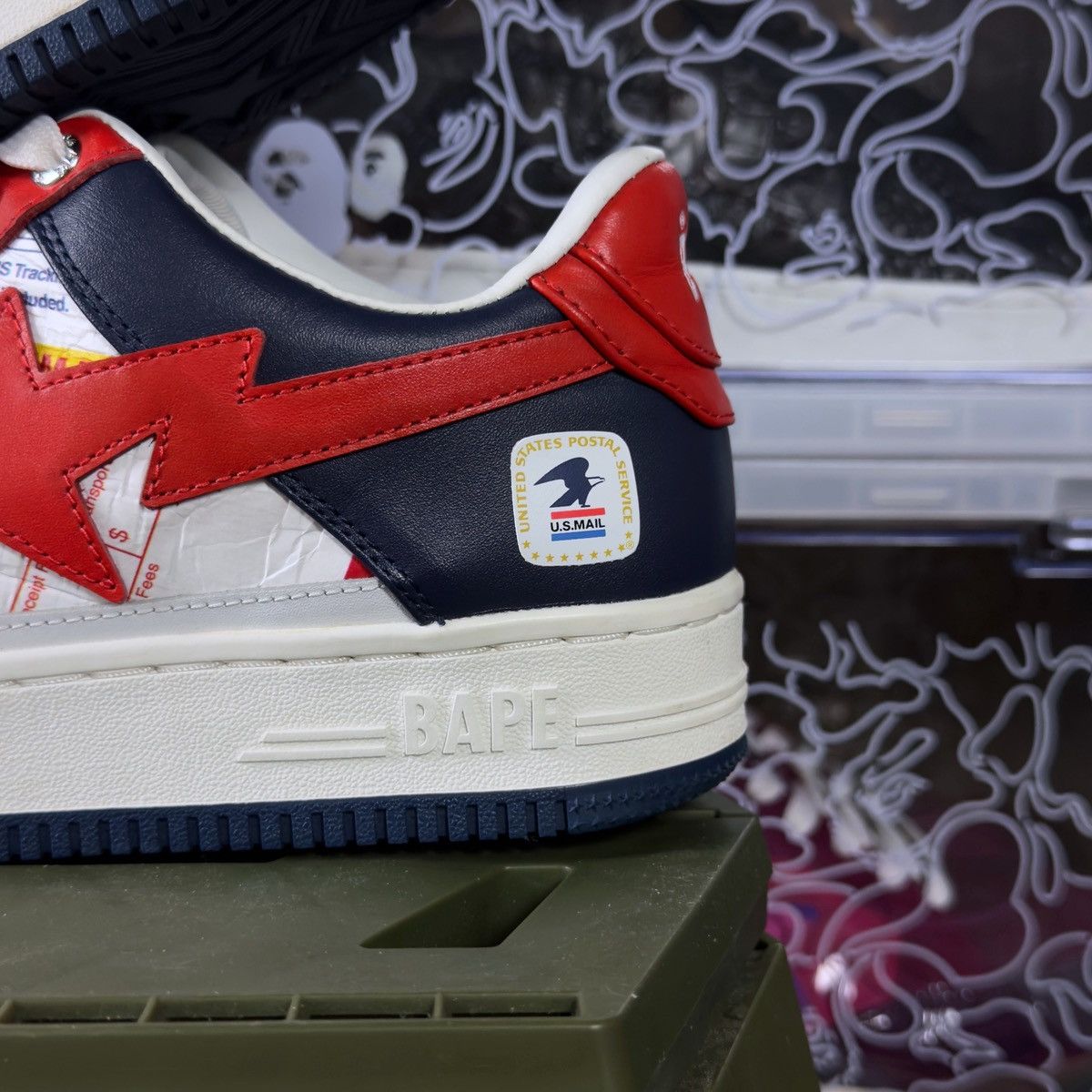 Bape A Bathing Ape Bapesta USPS 2022 Size US 8.5 / EU 41-42 - 3 Thumbnail