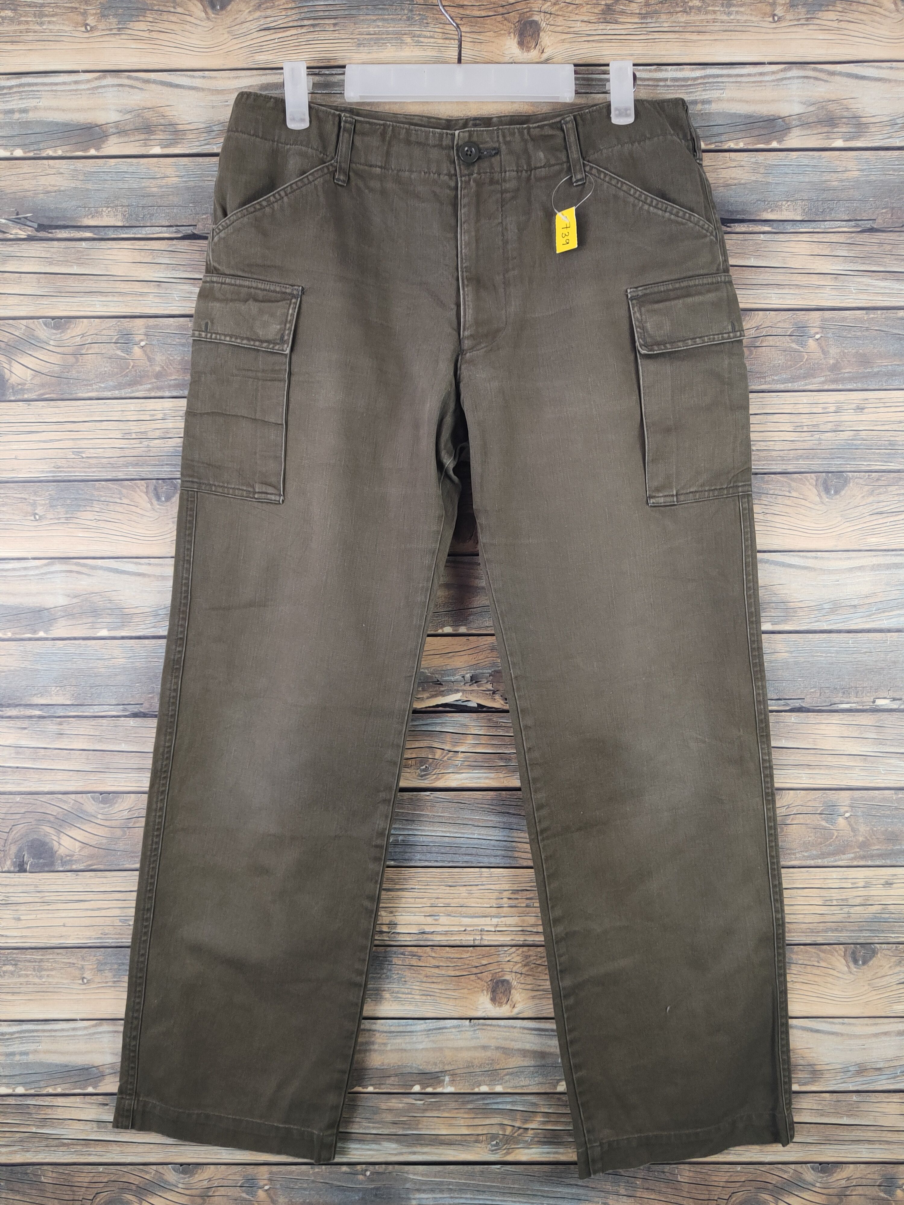 Japanese Brand DLL Tabloid News Olive Multipocket Tactical Cargo Pants #739 Size US 31 - 1 Thumbnail