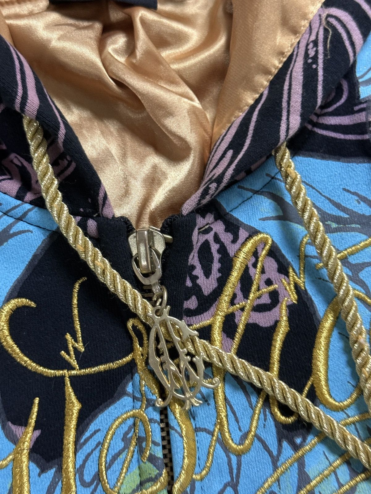 Ed Hardy Ed Hardy zip hoodie vintage Christian Audigier gold black Size US XL / EU 56 / 4 - 7 Thumbnail