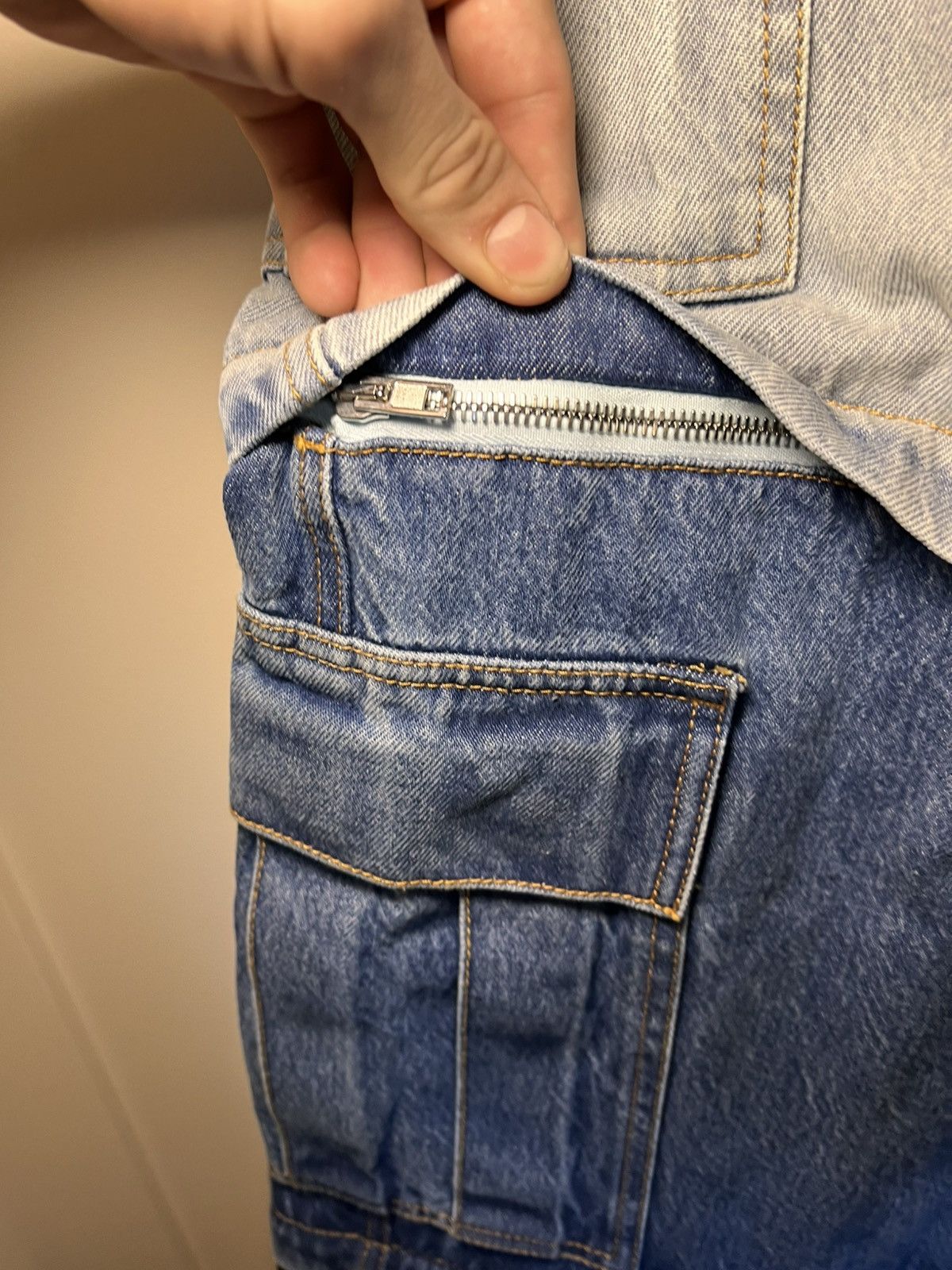 Vetements Vetements Blue & Black Runway Deconstructed Cargo Pants Size US 34 / EU 50 - 17 Thumbnail