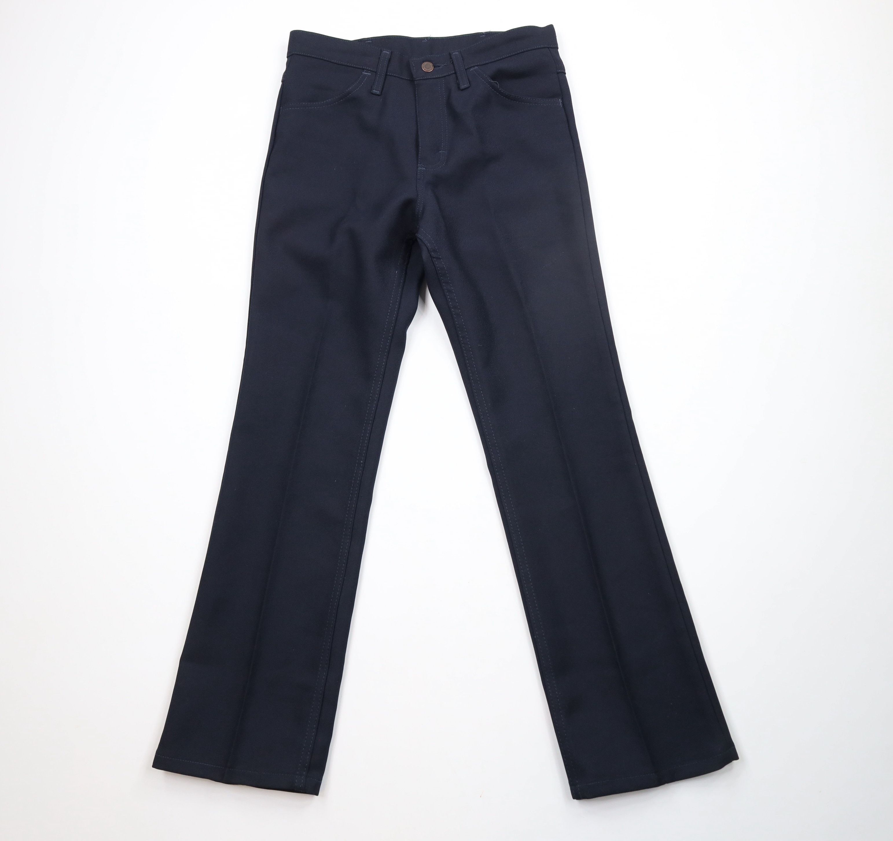 Vintage × Wrangler Vintage 90s Wrangler Flared Bootcut Chino Pants Navy Blue Size US 30 / EU 46 - 1 Thumbnail