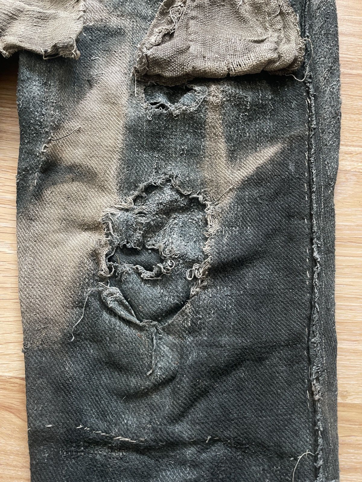 Vintage 1890-1910 Shepherds Pants (hemp + linen Shuttle loom woven) Size US 34 / EU 50 - 20 Thumbnail