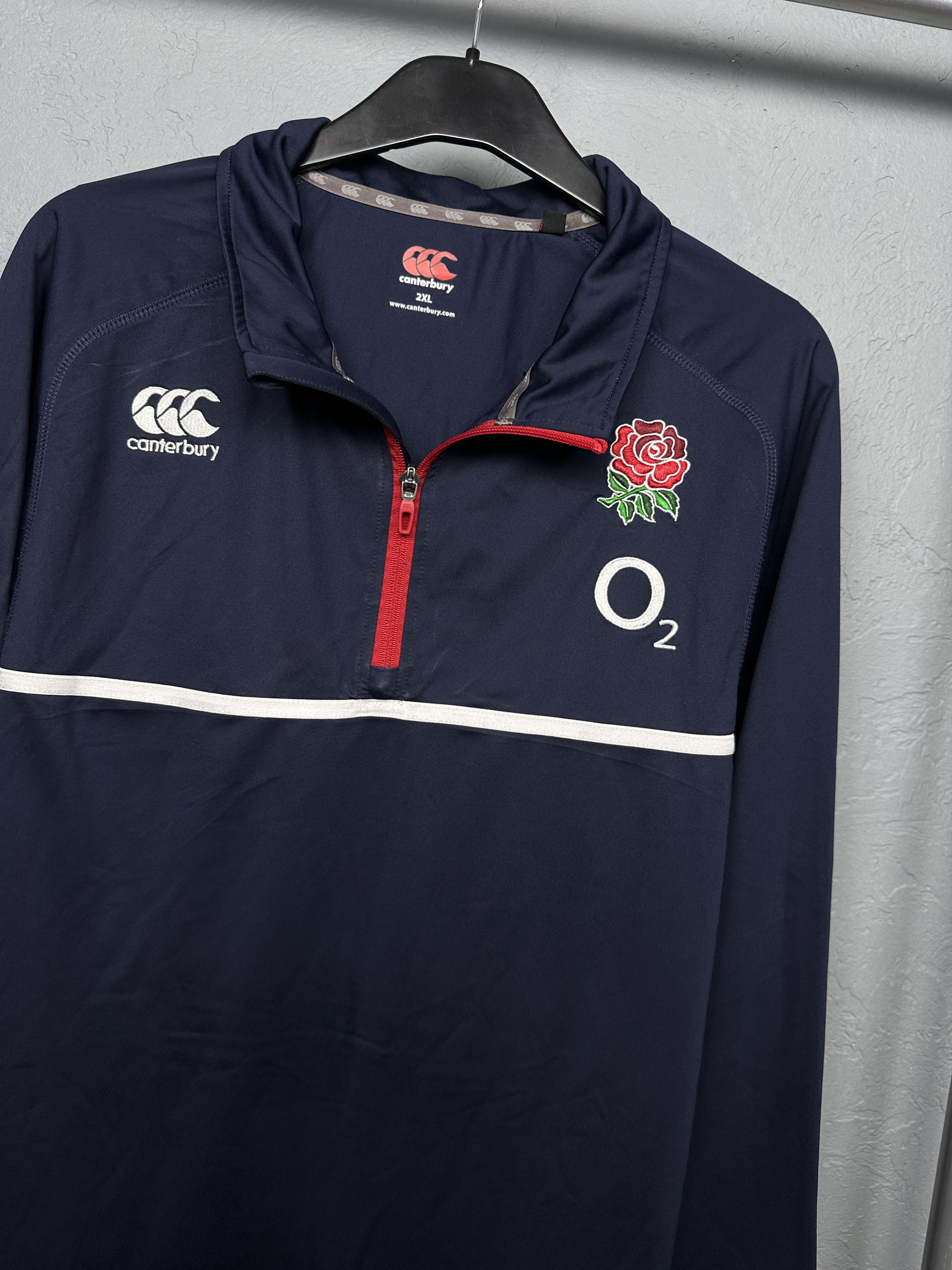 Canterbury of New Zealand Canterbury O2 England Rugby Long Sleeve Jersey T-Shirt Size US XXL / EU 58 / 5 - 2 Thumbnail