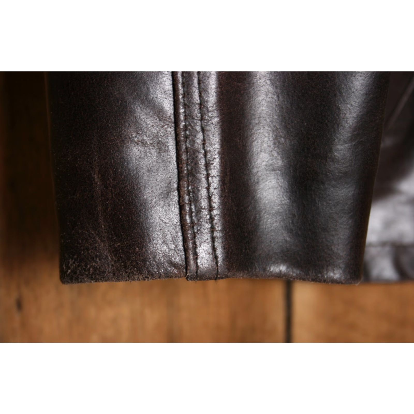 Vintage VINTAGE Maxima by WILSONS Stiff Brown Leather Car Coat Women's XXL XL Size XL / US 12-14 / IT 48-50 - 3 Thumbnail